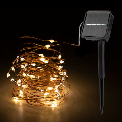 Lampe solaire LED en cuivre