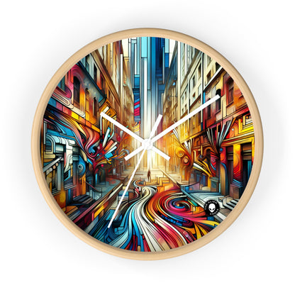 "Urban Ecosystem: A Graffiti Fusion" - The Alien Wall Clock Graffiti Art