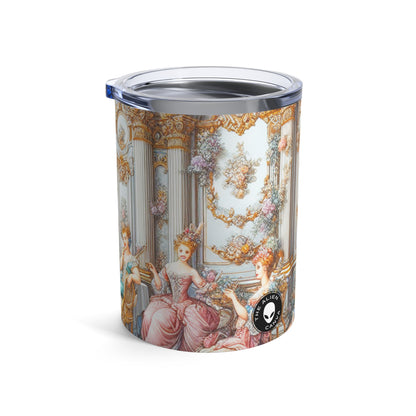 "A Garden of Rococo Delights: A Whimsical Extravaganza" - The Alien Tumbler 10oz Rococo