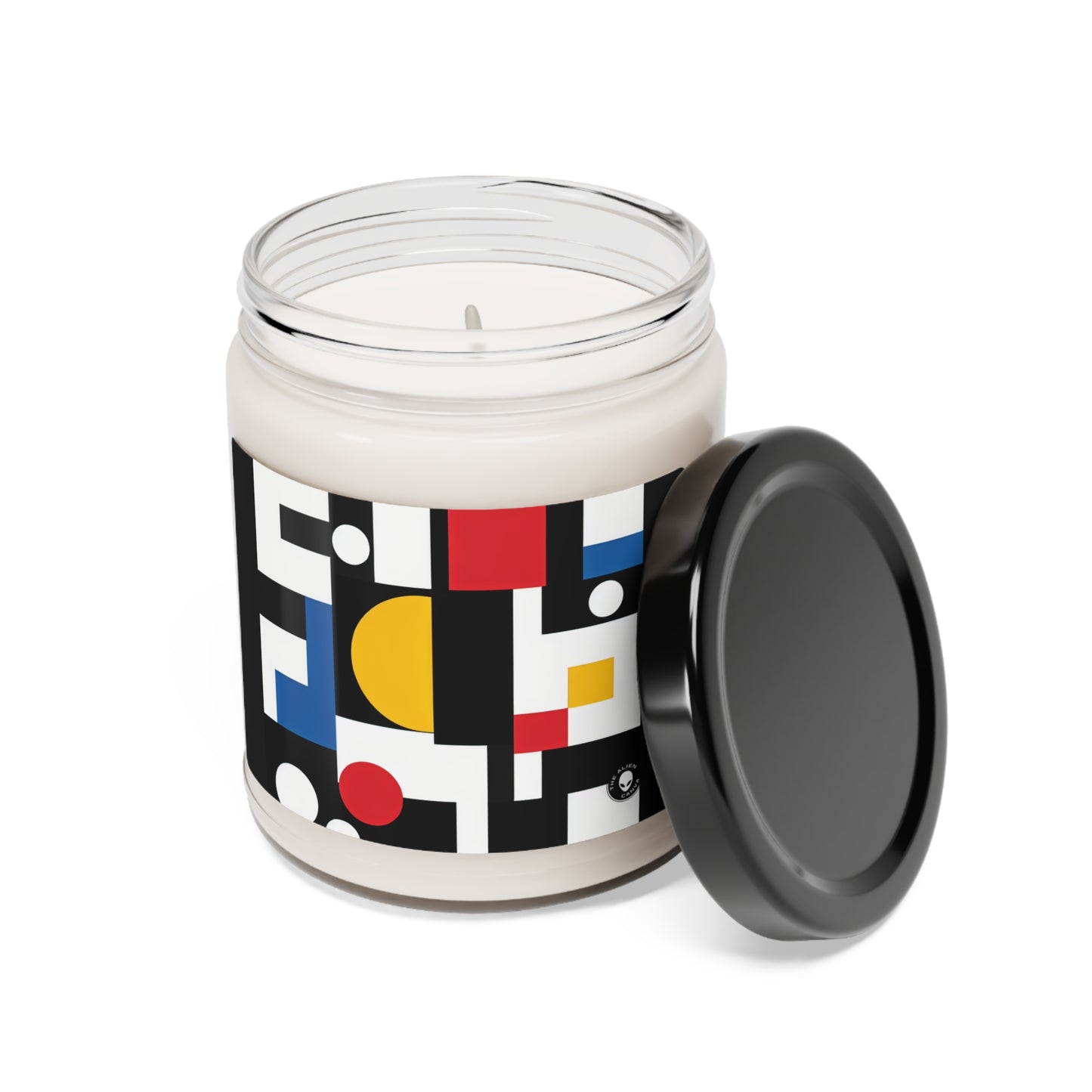 "Suprematic Harmony: Explorer la composition géométrique avec des couleurs vives" - La bougie de soja parfumée Alien 9oz Suprematism