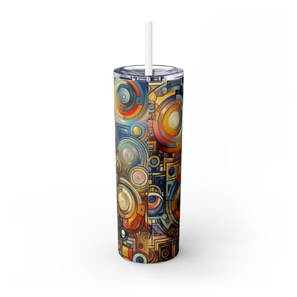 "Roots to Radiance: An Artistic Exploration of Personal Growth and Transformation" - The Alien Maars® Skinny Tumbler with Straw 20oz Symbolism