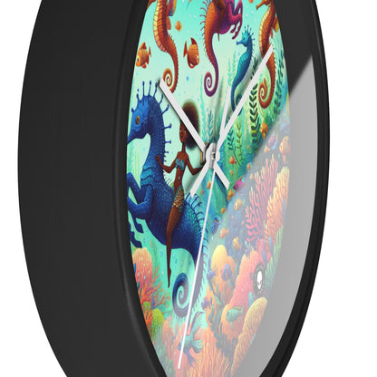 Enchanted Aquatic Realm: Mermaids and Seahorses - The Alien Wall Clock