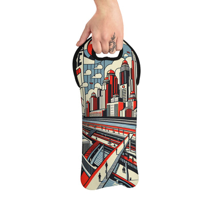 "Constructing Ideas: A Typographic Landscape" - The Alien Wine Tote Bag Constructivism Style