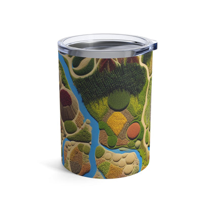 "Mapping Mother Nature: Crafting a Living Mural of Our Region". - The Alien Tumbler 10oz Land Art Style