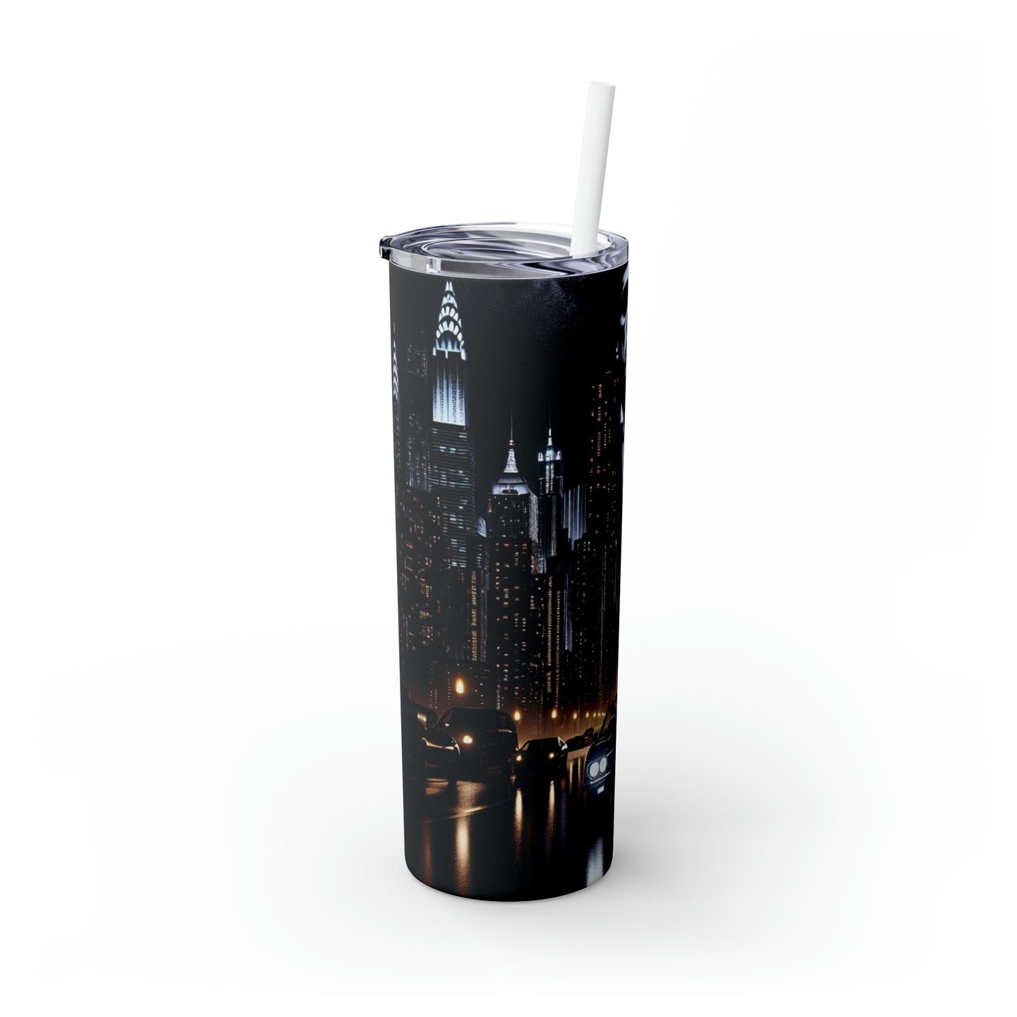 "Le monde est à moi : A City Drive" - ​​The Alien Maars® Skinny Tumbler avec paille 20oz