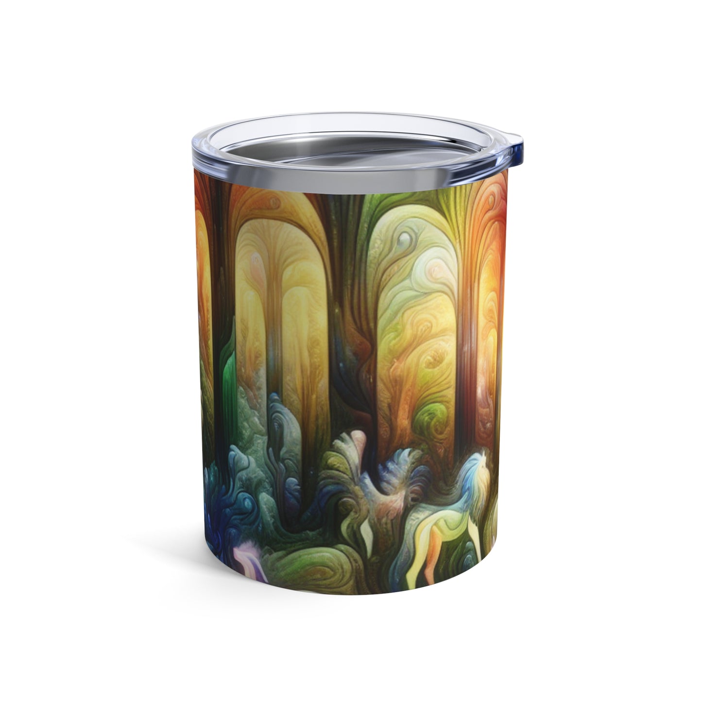 "Encantamiento etéreo: El bosque místico" - Vaso Alien de 10 oz