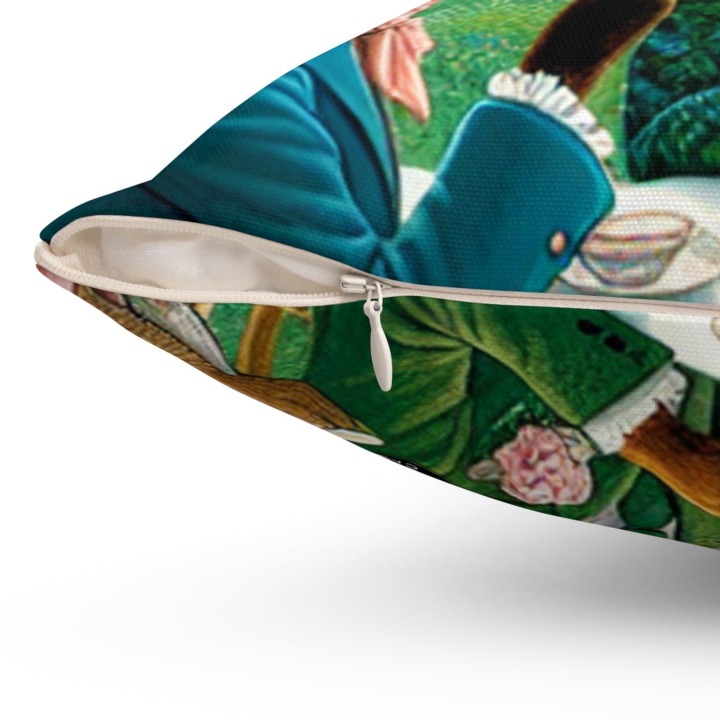 "Enchanted Tea in the Forest"- The Alien Spun Polyester Square Pillow