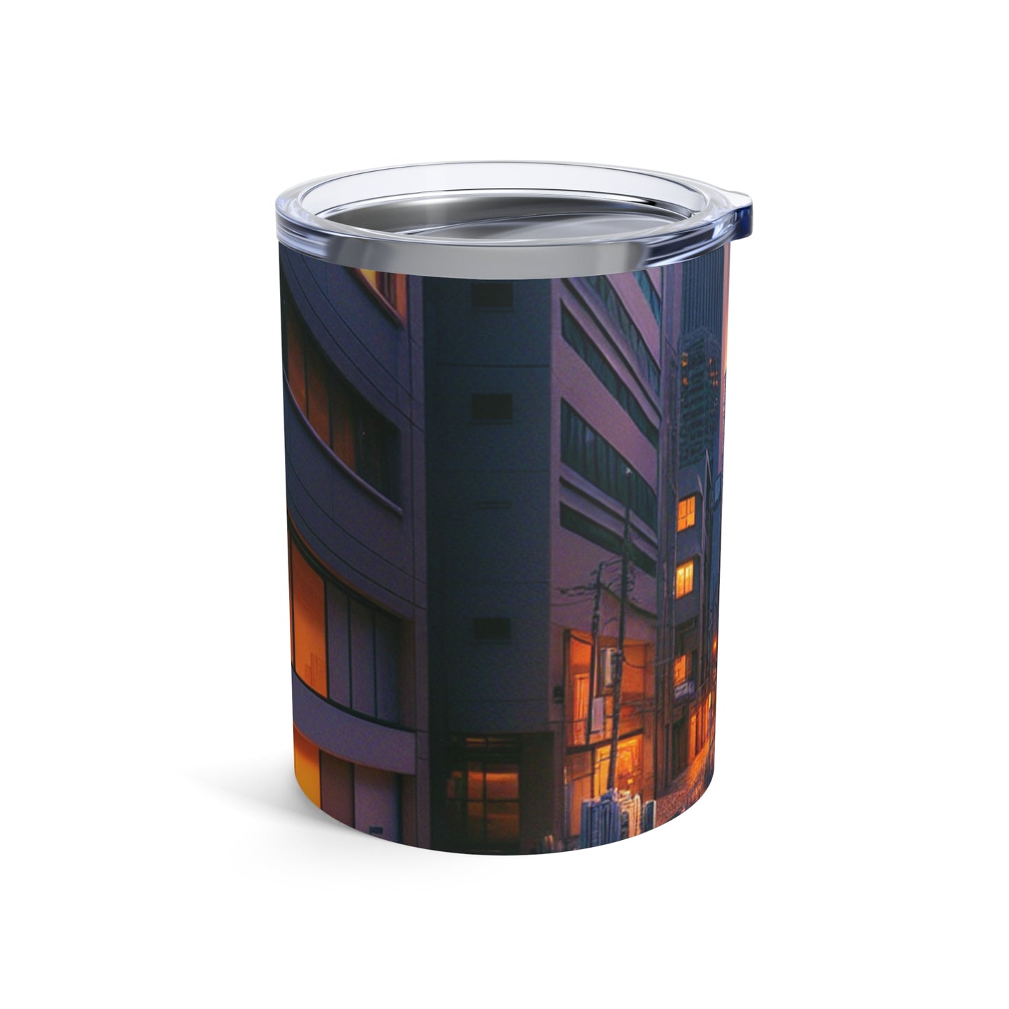 "Melting City: A Surreal Nighttime View" - The Alien Tumbler 10oz