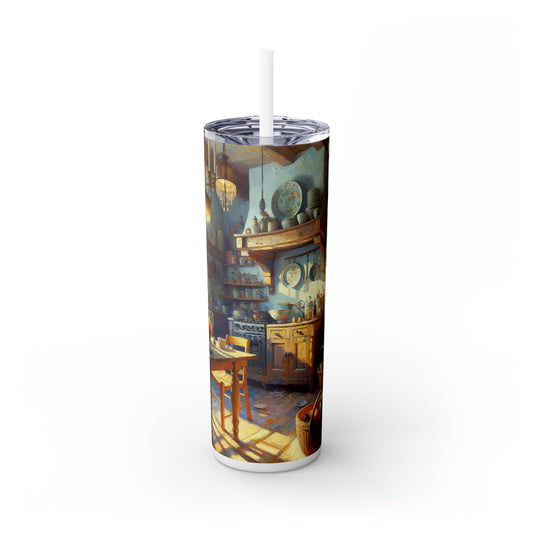 "Sunny Serenity: Hyper-Realistic Sunflower Bouquet" - The Alien Maars® Skinny Tumbler with Straw 20oz Realism