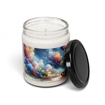 "Rainbow Cloudscape: A Surreal Watercolor Dream" - The Alien Scented Soy Candle 9oz