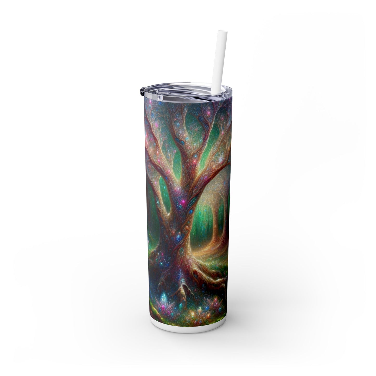 "Crystal Forest Fantasia" - Vaso delgado con pajita The Alien Maars® de 20 oz