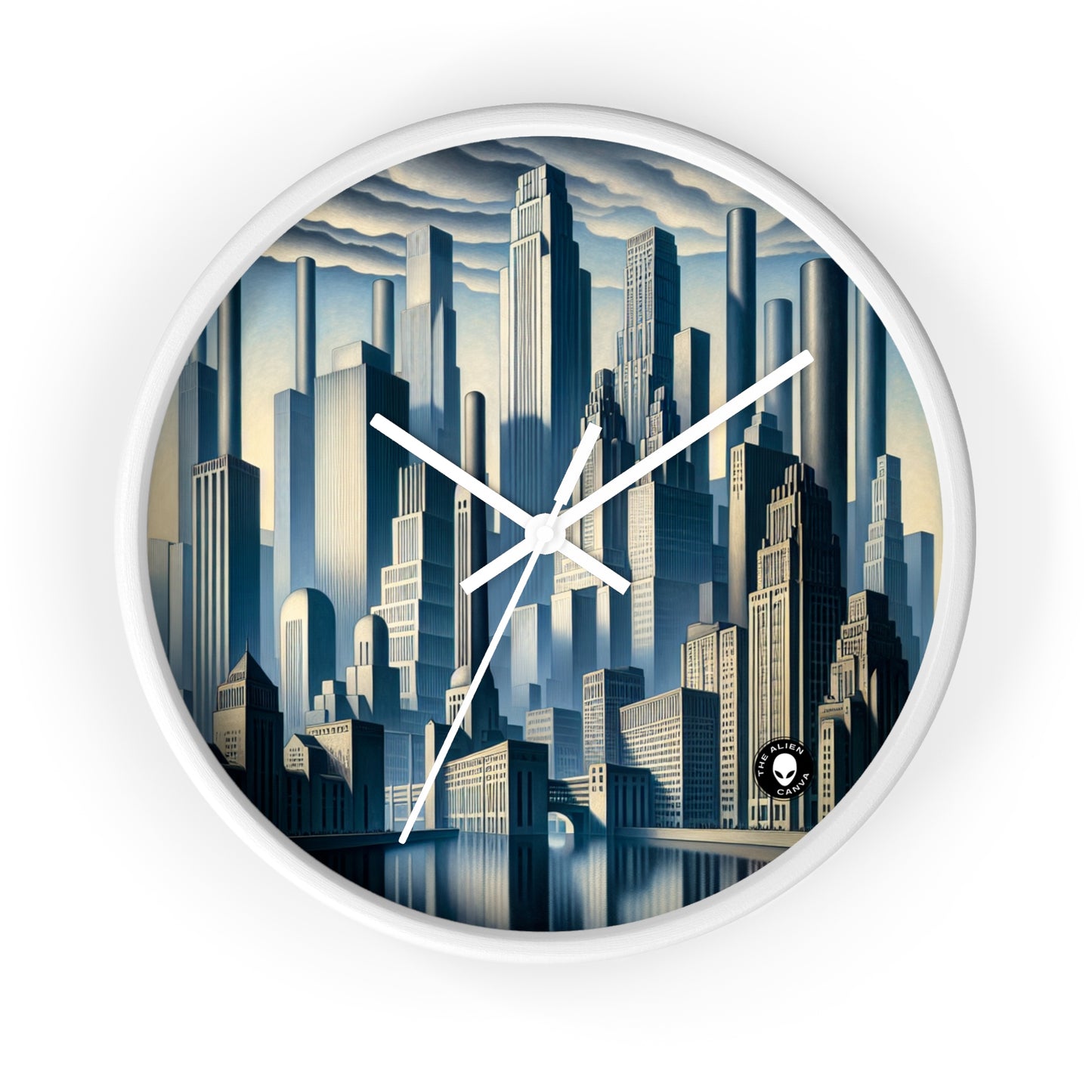 "Modern Metropolis: A Precisionism Perspective" - The Alien Wall Clock Precisionism