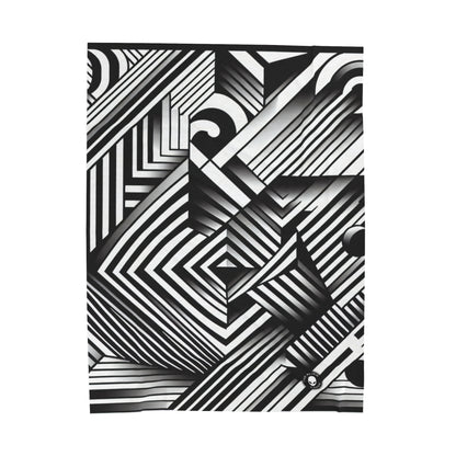 "Swirling Kaleidoscope: A Bold Op Art Vortex" - The Alien Velveteen Plush Blanket Optical Art (Op Art)