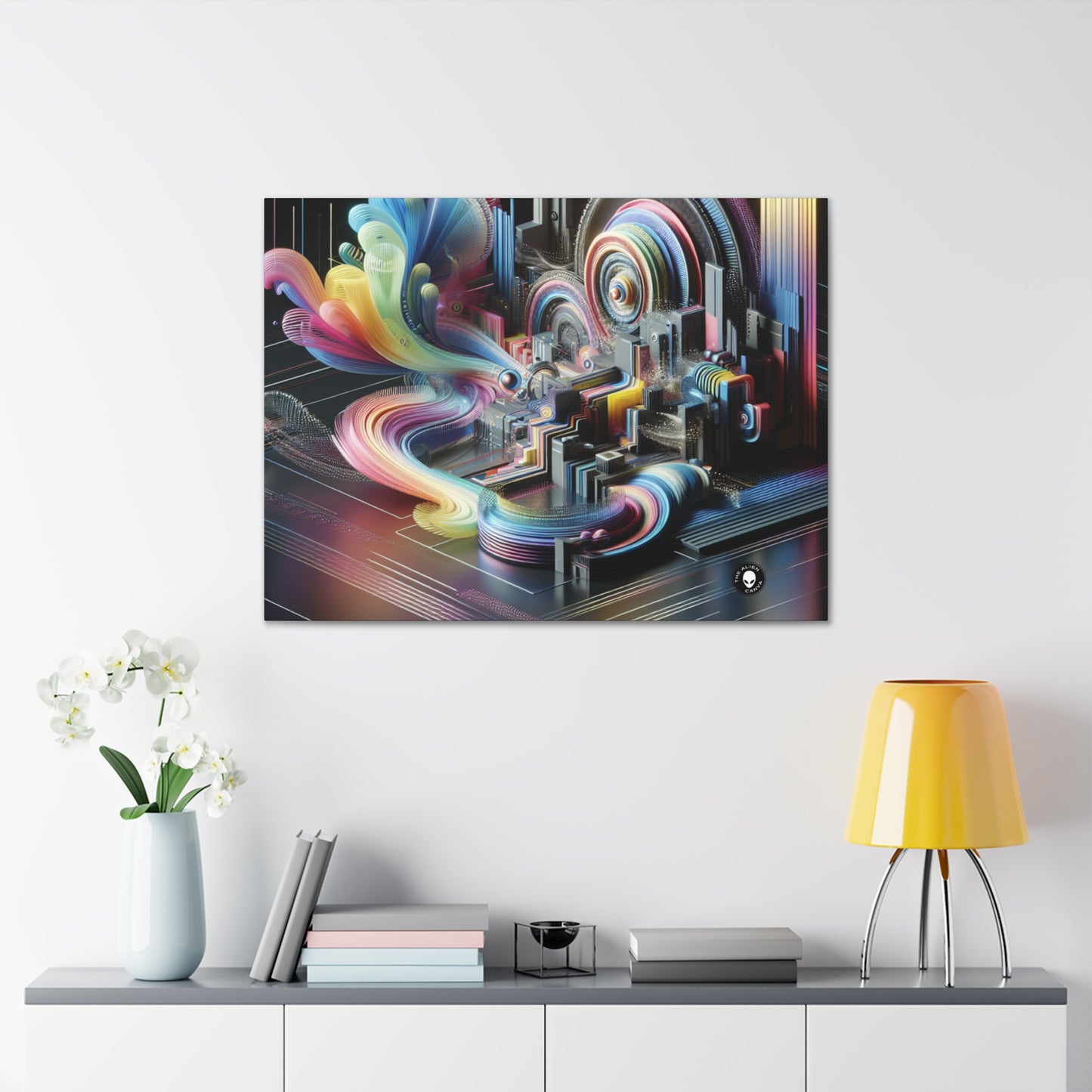 "Neon Nights: A Futuristic Urban Dream" - The Alien Canva Digital Art