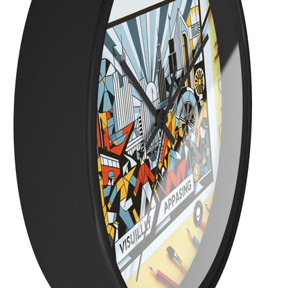 "Constructive City: A Vibrant Celebration of Urban Progress" - The Alien Wall Clock Constructivism