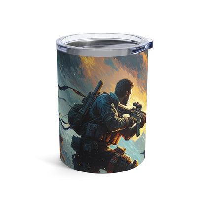 "Recréer un chef-d'œuvre sur le thème du jeu" - The Alien Tumbler 10oz Video Game Art Style