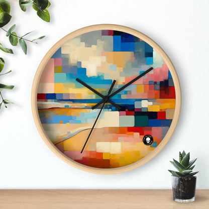 "Sunset Serenity: Soft Pastel Color Field Painting" - The Alien Wall Clock Color Field Painting