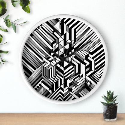 "Percepción en movimiento: una obra maestra del arte óptico alucinante" - The Alien Wall Clock Op Art