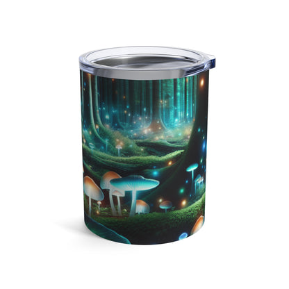 "Noche encantada en el bosque de hongos" - Vaso Alien de 10 oz