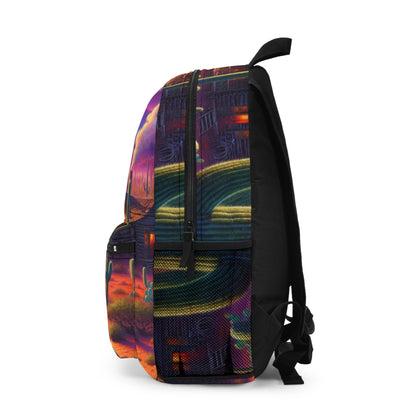 "Lluvia resplandeciente: el reflejo de una ciudad" - The Alien Backpack Realism