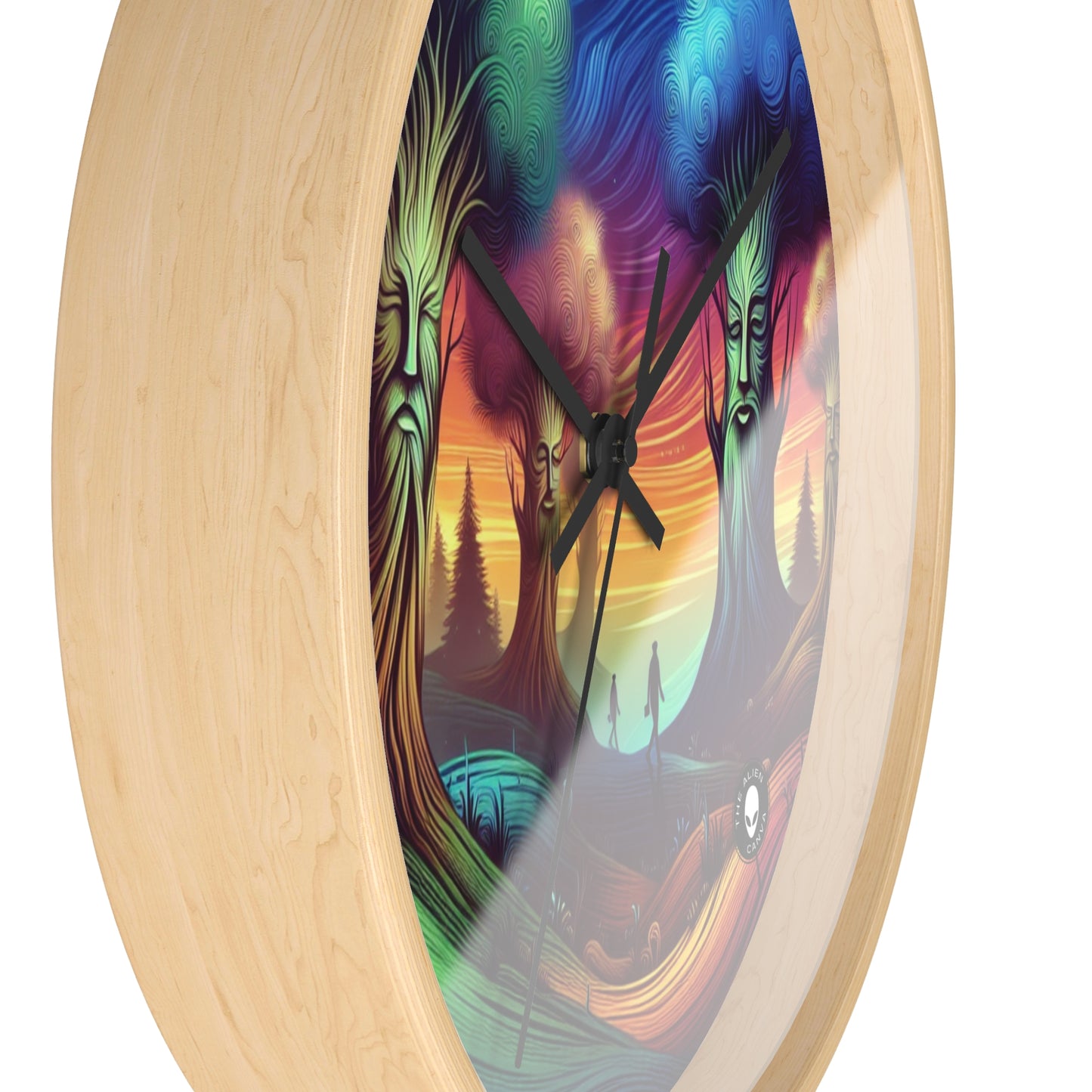 "Whispering Trees: Secrets of the Mystic Forest" - The Alien Wall Clock