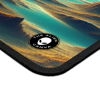 "Un Sueño Extraño: Un Mundo Desconocido en Detalle" - The Alien Gaming Mouse Pad planetas no descubiertos en estilo hiperrealista