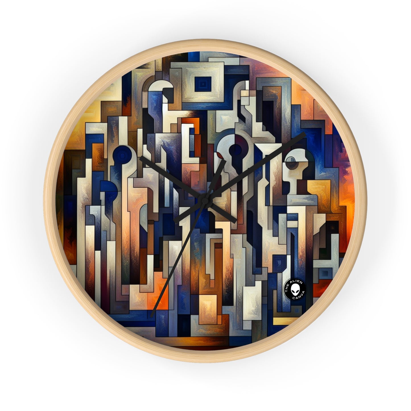 "Enigma Realms: A World of Surreal Beauty" - The Alien Wall Clock Metaphysical Art