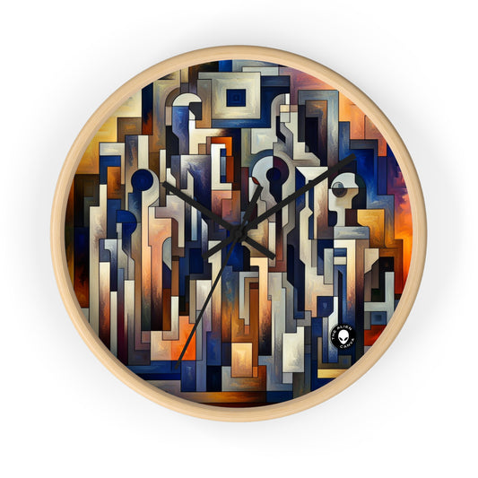 "Enigma Realms: A World of Surreal Beauty" - The Alien Wall Clock Metaphysical Art