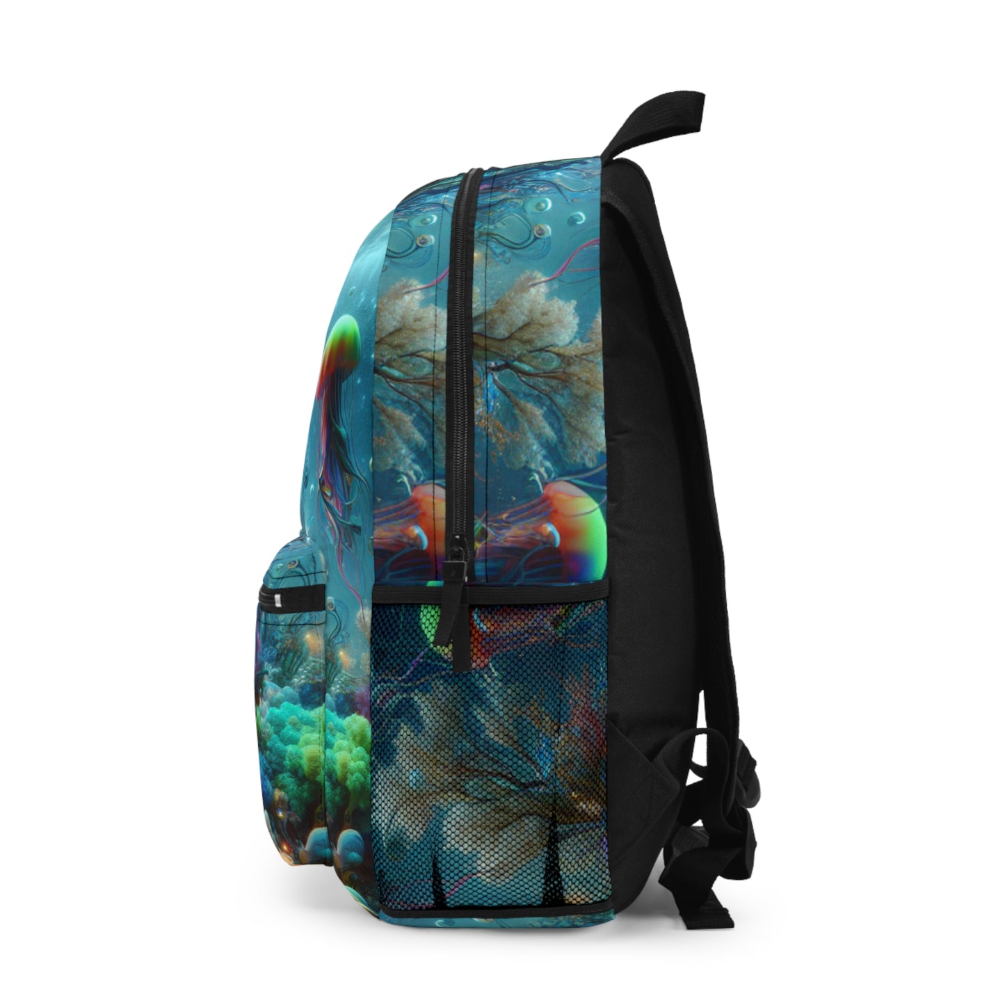 "Neon Fish Dance in Coral Forest" - The Alien Backpack