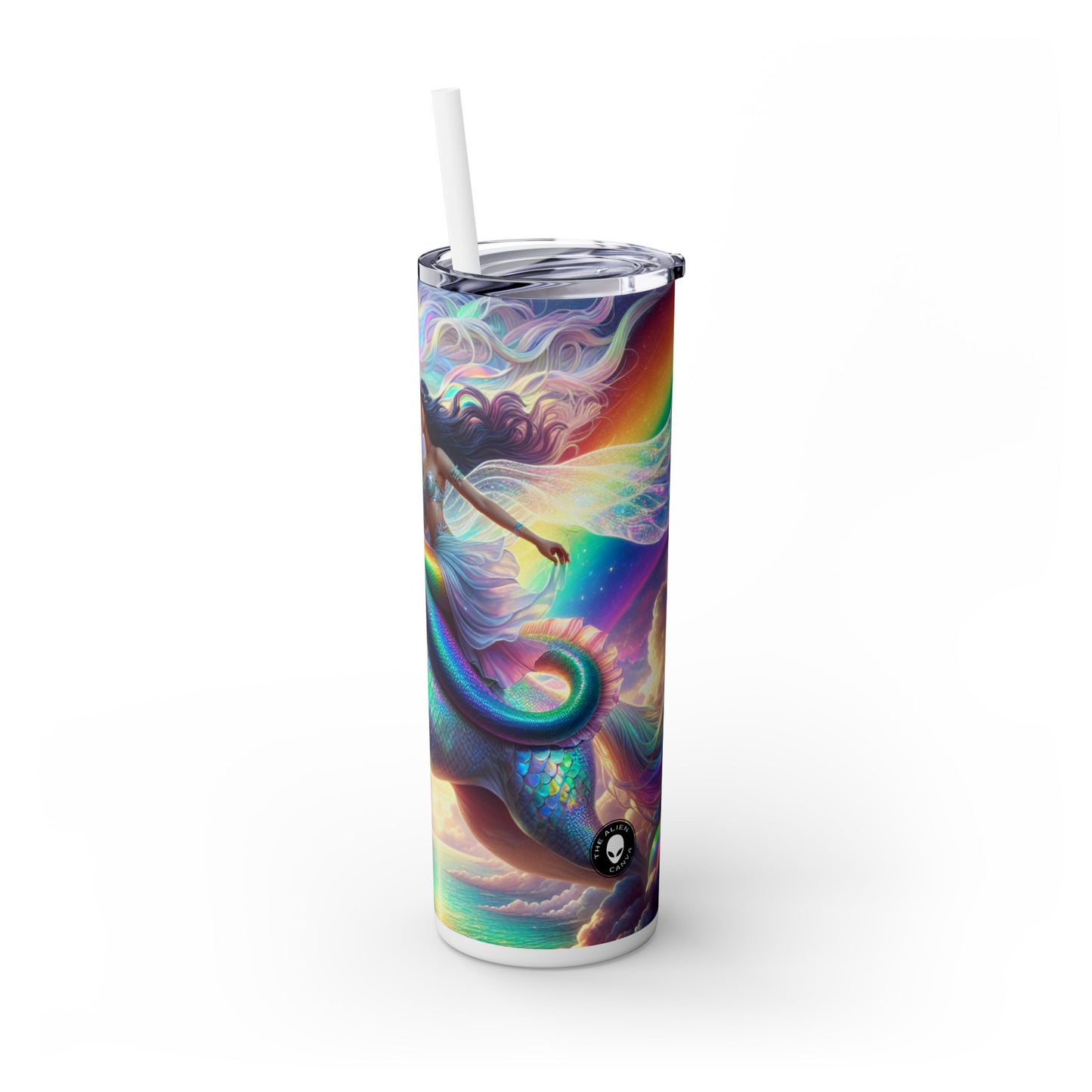 "Mermaid and Unicorn Adventure" - The Alien Maars® Skinny Tumbler with Straw 20oz