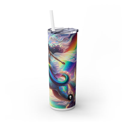 "Aventura de sirena y unicornio": vaso estrecho con pajita de 20 oz de Alien Maars®