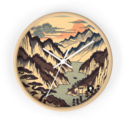 "Cherry Blossom Serenity: A Captivating Ukiyo-e Tribute to the Japanese Tea Ceremony" - The Alien Wall Clock Ukiyo-e (Japanese Woodblock Printing)