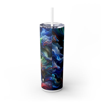 "Psychedelic Underwater Wonderland" - The Alien Maars® Skinny Tumbler with Straw 20oz