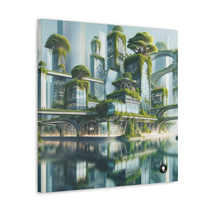 "Nature's Fusion : Un paysage urbain futuriste" - The Alien Canva