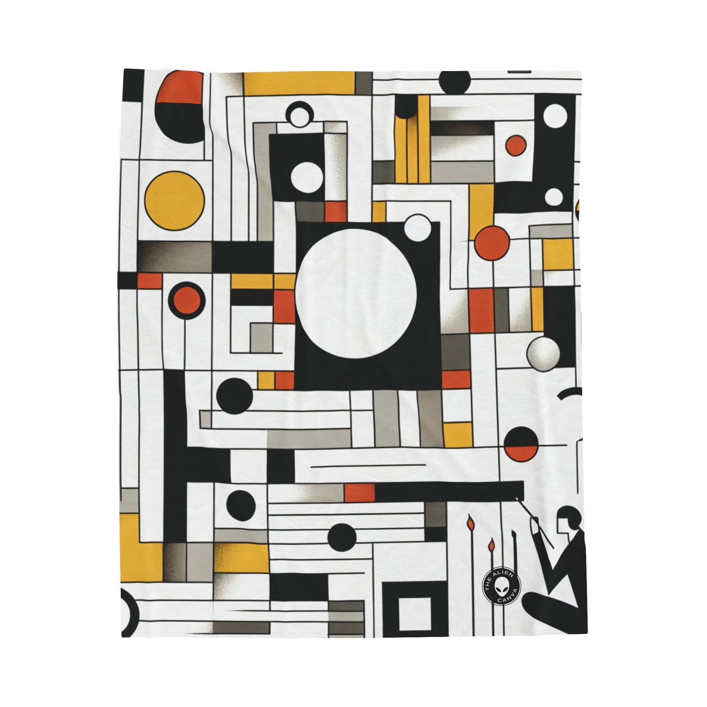 "Equilibrium in Abstract: Geometric Suprematism" - The Alien Velveteen Plush Blanket Suprematism