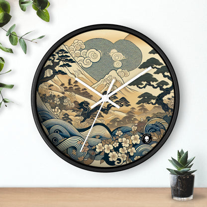 "Les rêves festifs d'Edo" - L'horloge murale extraterrestre Ukiyo-e (impression japonaise sur bois)