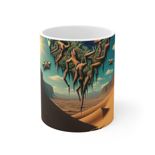 "Uprising in the Outback" - The Alien Ceramic Mug 11oz Surrealism Style