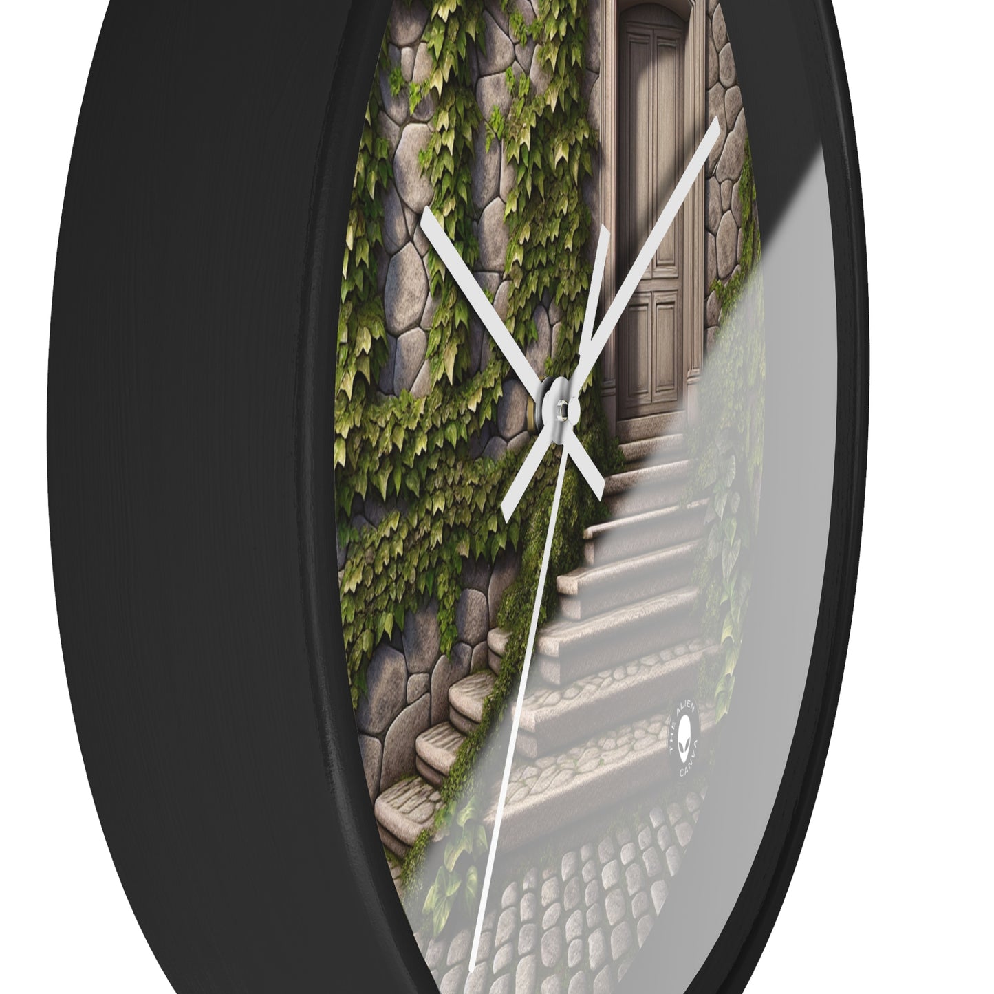 "Trompe-L'oeil Ivy Wall" - El reloj de pared alienígena Trompe-l'oeil