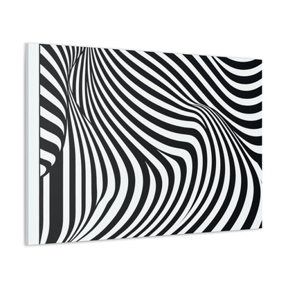 "Optical Illusion Wave" - The Alien Canva Op Art Style