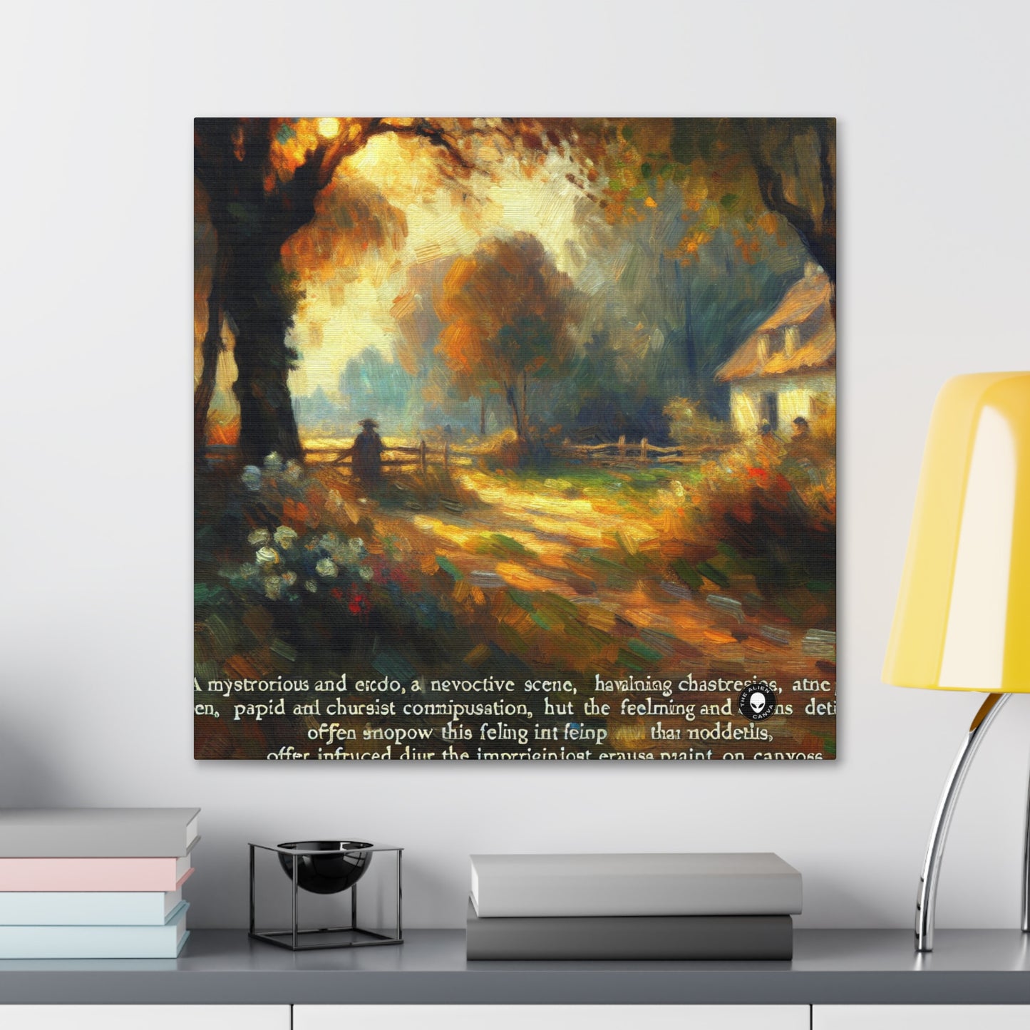 "Sunset Serenity: Impressionist Garden Painting" - The Alien Canva Impressionism