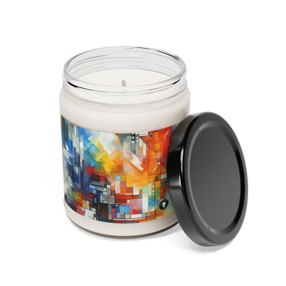 "Optimistic Progress: An Abstract Artwork" - The Alien Scented Soy Candle 9oz Abstract Art