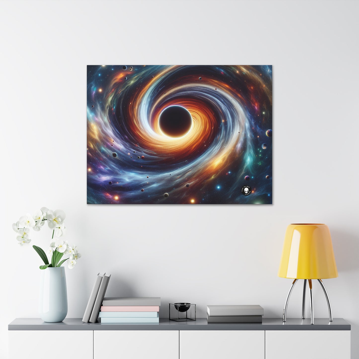 "Galactic Vortex: The Colorful Dance of Stars and Planets" - The Alien Canva