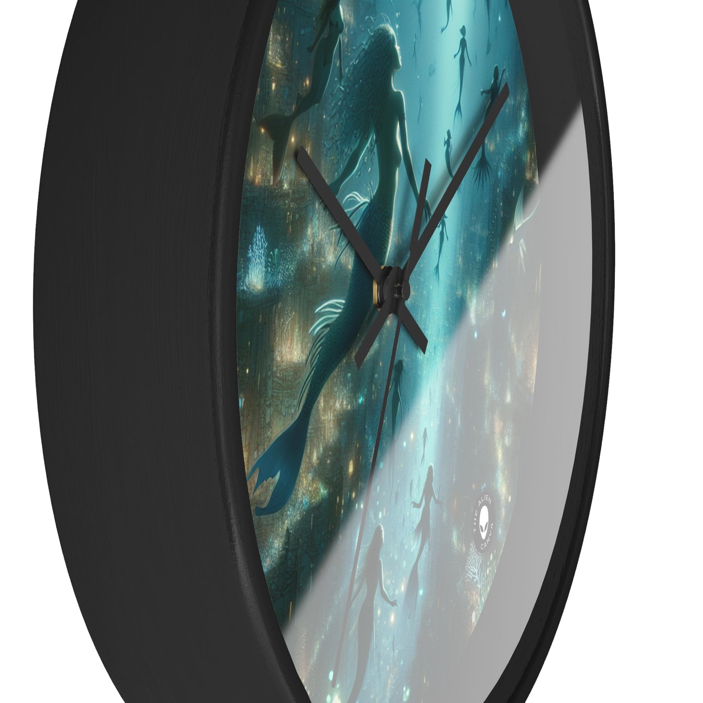 "Enchantment Below: A Bioluminescent Underwater Metropolis" - The Alien Wall Clock