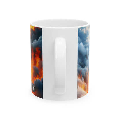 "Fusion of Elements: Harmony in Contrast" - The Alien Ceramic Mug 11oz