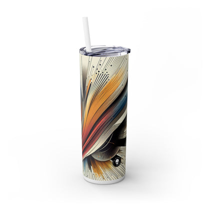 "Mechanical Harmony: A Kinetic Art Installation" - The Alien Maars® Skinny Tumbler with Straw 20oz Kinetic Art