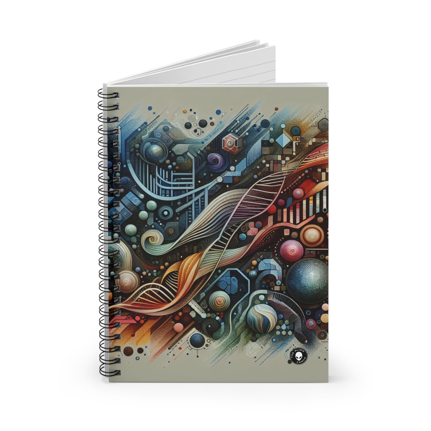 "Bio-Futurism: Butterfly Wing Inspired Art" - The Alien Spiral Notebook (Ruled Line) Bio Art