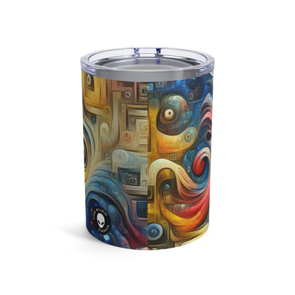 "The Timeless Garden: A Surreal Fusion of Nature and Time" - The Alien Tumbler 10oz Surrealism