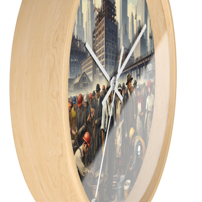 Title: "Unity in Action: Celebrating Solidarity's Triumph" - The Alien Wall Clock Social Realism