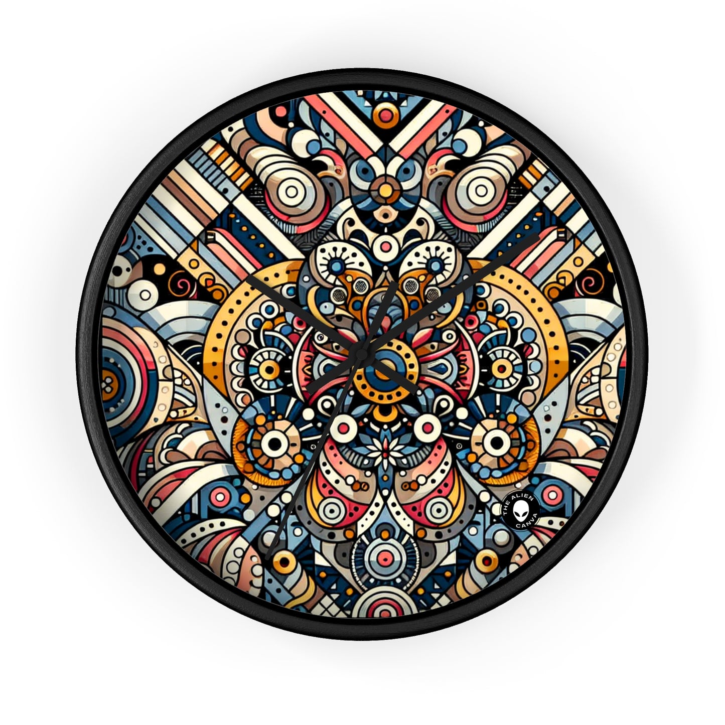 "Moroccan Mosaic Masterpiece" - The Alien Wall Clock Pattern Art