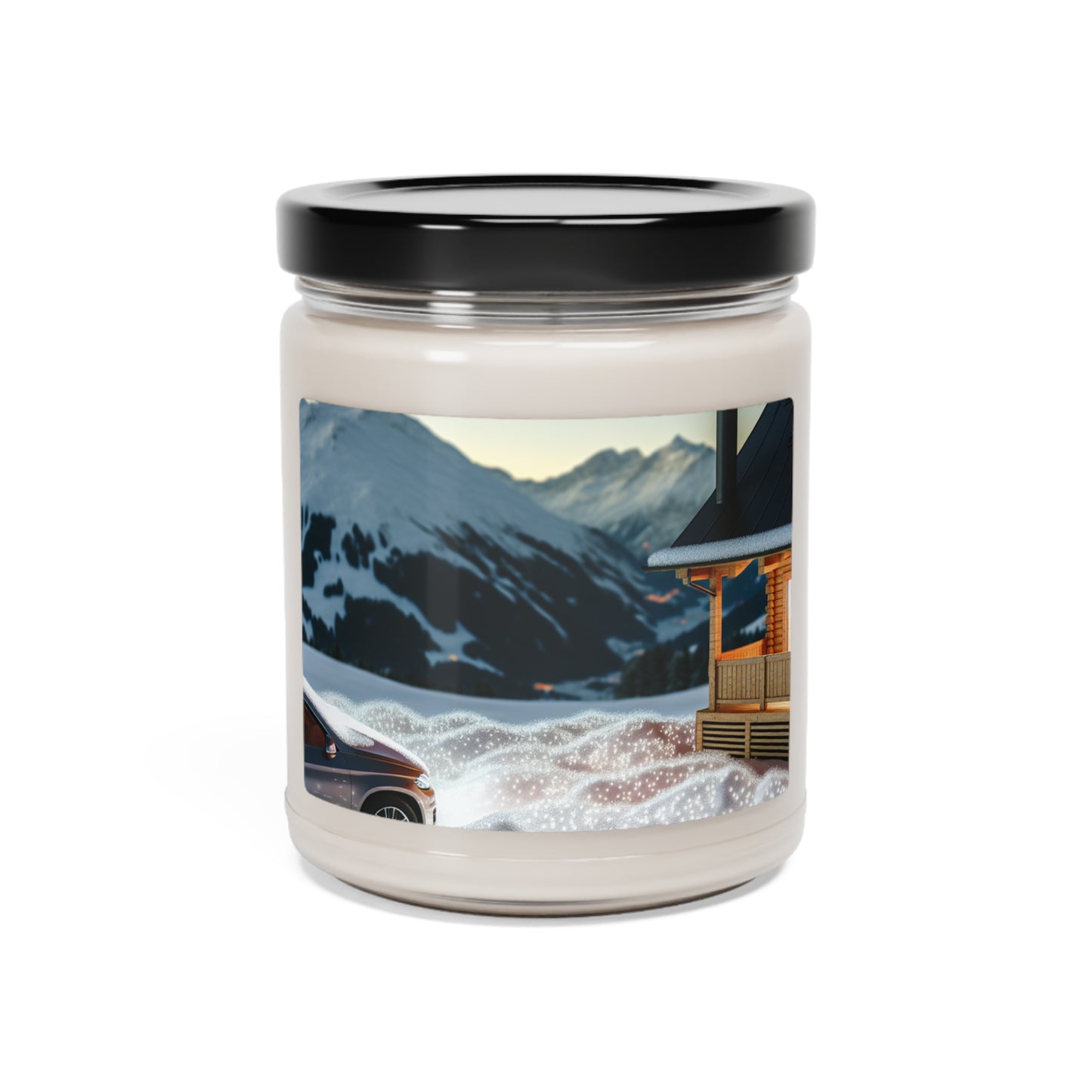 "Winter Hideaway" - Vela de soja con aroma a extraterrestre, estilo fotorrealista de 9 oz